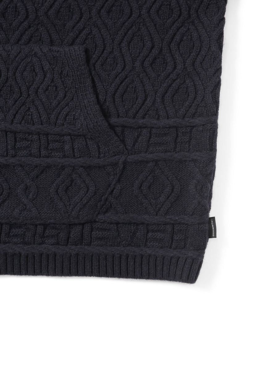 Cable Knit Zip Hoodie – thisisneverthat® KR