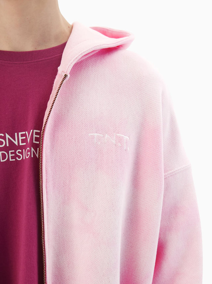 Uneven Dyed Zip Hoodie – thisisneverthat® KR