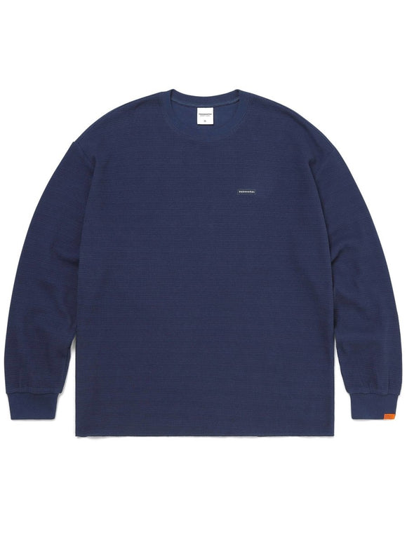 T-Logo Waffle L/SL Top - Navy - S - thisisneverthat® KR