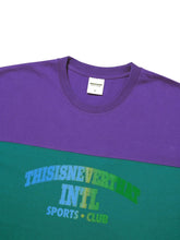Two Tone Block Tee - Purple/Teal - S - thisisneverthat® KR